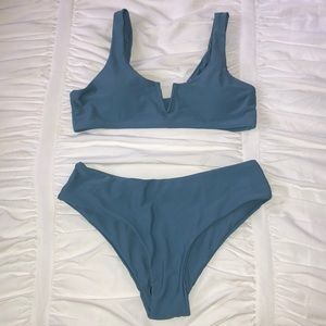 Blue-Grey Bathing Suit